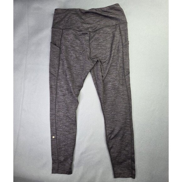 Soul Sky Pants Womens Large Gray High Rise Yoga Leggings Pockets Athletic Gym - Picture 6 of 11